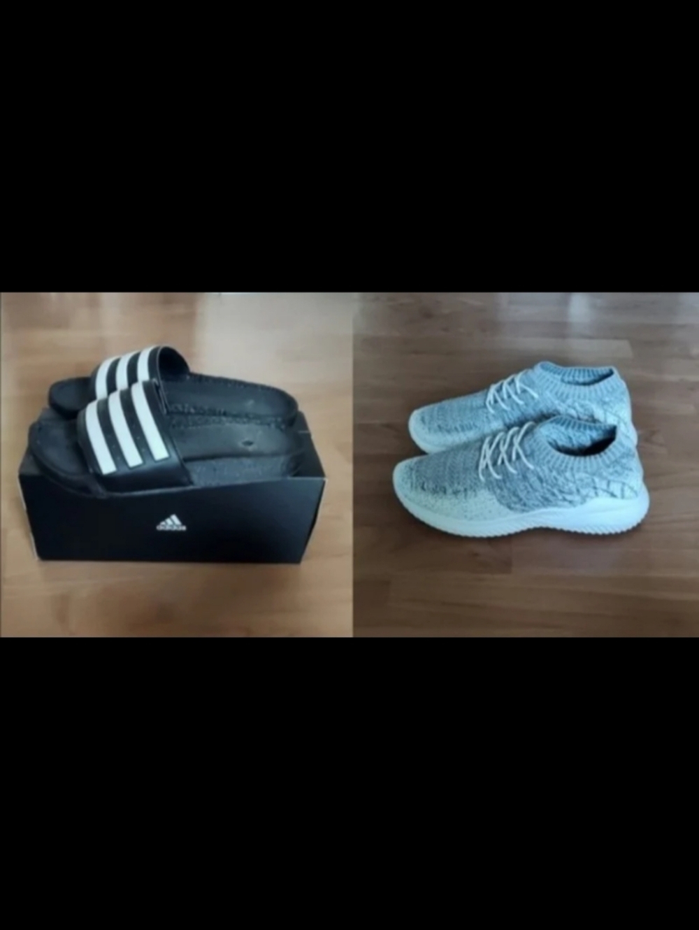 Adidas Adilette Boost Slides & No Brand Sock Like Shoes